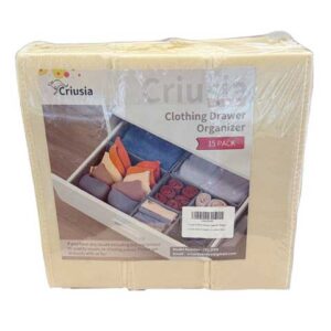 Criusia Clothing Drawer Organizer 15-Pack